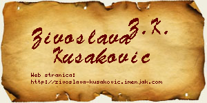 Živoslava Kušaković vizit kartica
